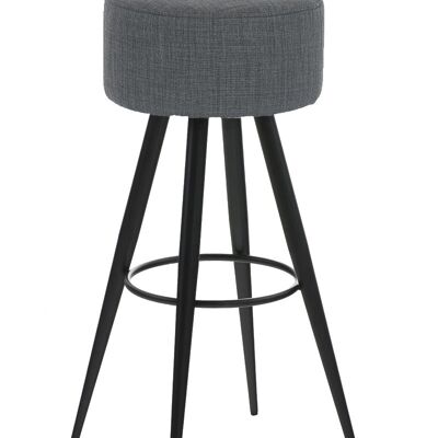 Bar stool Florence fabric B76 dark gray 34.5x34.5x76 dark gray metal Metal matt black