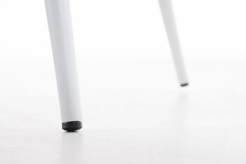 Tabouret de bar Florence tissu L76 blanc 34,5x34,5x76 blanc Matière métal 7