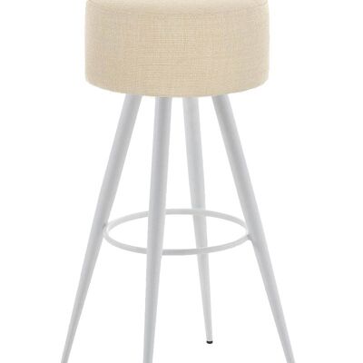 Bar stool Florence fabric W76 cream 34.5x34.5x76 cream Material metal