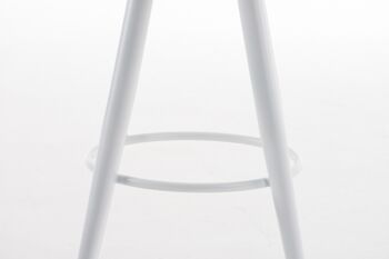 Tabouret de bar Florence W76 crème 34,5x34,5x76 similicuir crème Métal blanc mat 3