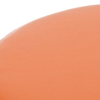 Taburete de bar Florence W76 naranja 34,5x34,5x76 polipiel naranja Metal blanco mate