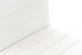 Tabouret de bar Samos blanc 56x43x116 cuir artificiel blanc acier inoxydable 6