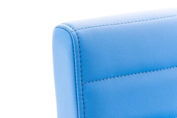 Tabouret de bar Samos bleu 56x43x116 cuir artificiel bleu acier inoxydable 5