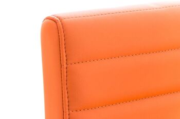 Tabouret de bar Samos orange 56x43x116 cuir artificiel orange acier inoxydable 5