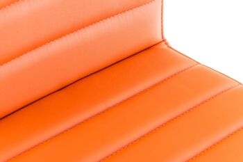 Tabouret de bar Samos orange 56x43x116 cuir artificiel orange acier inoxydable 6