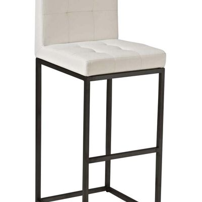 Bar stool Edinburgh B77 white 45x41x103.5 white leatherette Metal matte black