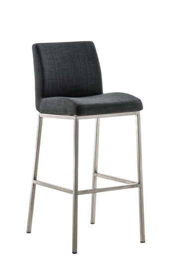 Tabouret de bar Santos E77 MATÉRIEL gris foncé 51x42,5x102 gris foncé Matériau acier inoxydable 1