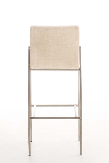 Tabouret de bar Torino E tissu crème 45x43x106 crème Matière acier inoxydable 4