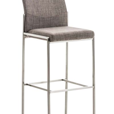 Barhocker Torino E Stoff Grau 45x43x106 Grau Material Edelstahl