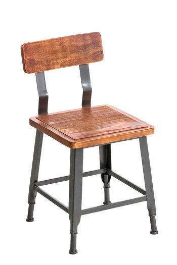 Chaise de bistrot Till, bois bronze 40x39x71,5 bronze Bois Métal noir mat 1
