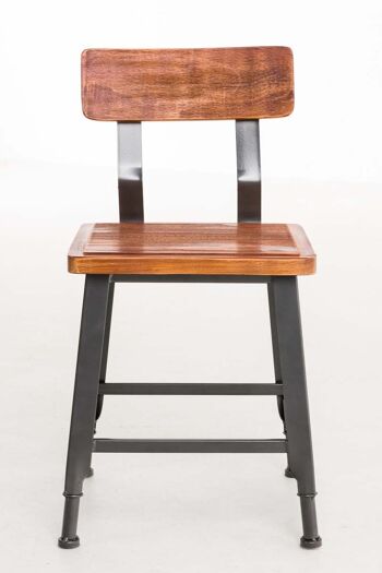 Chaise de bistrot Till, bois bronze 40x39x71,5 bronze Bois Métal noir mat 2