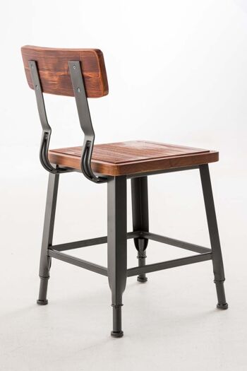 Chaise de bistrot Till, bois bronze 40x39x71,5 bronze Bois Métal noir mat 4