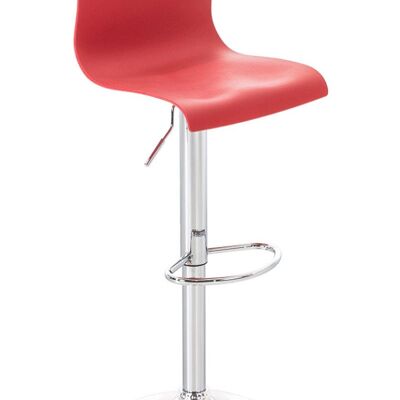 Barstool Hoover red 36x39x84 red Wood Chromed metal