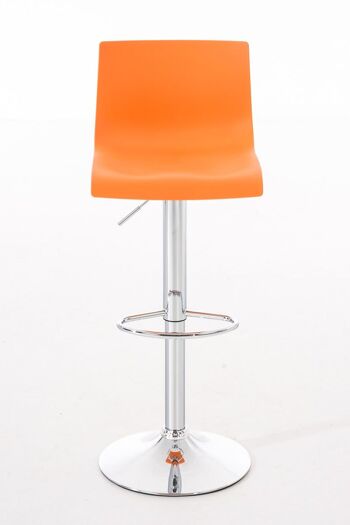 Tabouret de bar Hoover orange 36x39x84 orange Bois Métal chromé 2