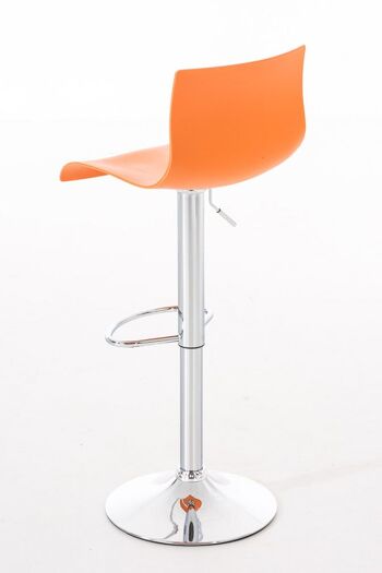 Tabouret de bar Hoover orange 36x39x84 orange Bois Métal chromé 4