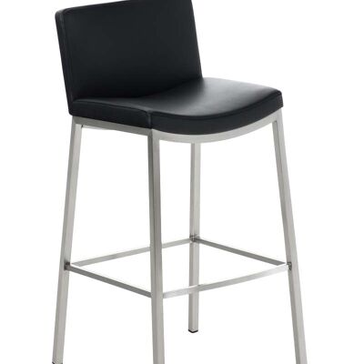 Bar stool Albany black 52x47x96 black artificial leather stainless steel