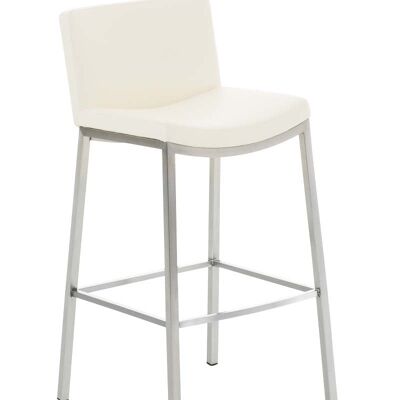 Bar stool Albany cream 52x47x96 cream leatherette stainless steel
