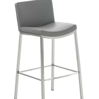 Bar stool Albany Gray 52x47x96 Gray artificial leather stainless steel