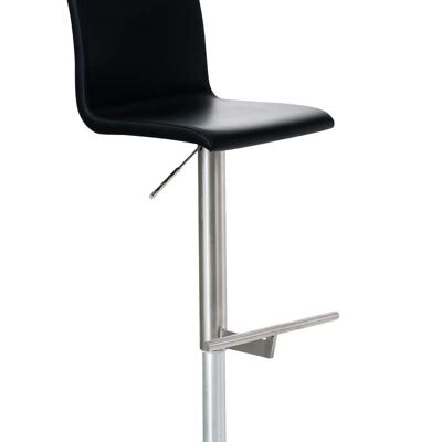 Bar stool Wales black 40x40x79 black leatherette stainless steel
