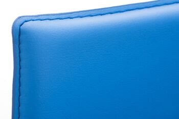 Tabouret de bar Avola Cuir Flat B78 bleu 51x43x103 cuir artificiel bleu Métal noir mat 4