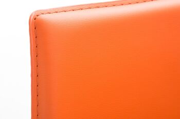 Tabouret de bar Avola Cuir Flat B78 orange 51x43x103 cuir artificiel orange Métal noir mat 4