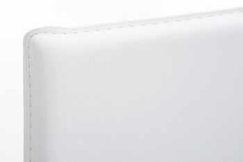 Tabouret de bar Avola Cuir Flat B78 blanc 51x43x103 cuir artificiel blanc Métal noir mat 4