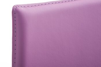 Tabouret de bar Avola Leather Flat E78 violet 51x43x103 cuir artificiel violet acier inoxydable 5