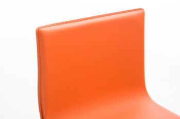 Tabouret de bar Avola Leather Flat E78 orange 51x43x103 cuir artificiel orange acier inoxydable 5