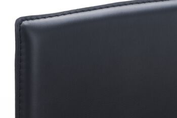 Tabouret de bar Avola Leather Flat E78 noir 51x43x103 cuir artificiel noir acier inoxydable 5