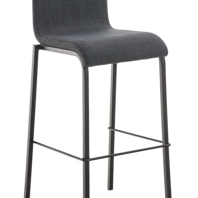 Tabouret de bar Avola tissu Flat B78 gris foncé 51x43x103 gris foncé Matière Métal noir mat