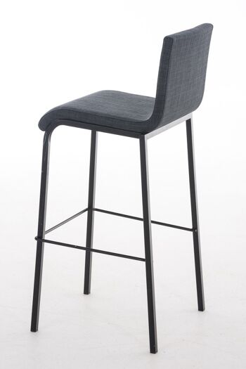 Tabouret de bar Avola tissu Flat B78 gris foncé 51x43x103 gris foncé Matière Métal noir mat 2