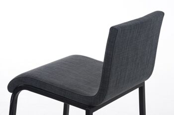 Tabouret de bar Avola tissu Flat B78 gris foncé 51x43x103 gris foncé Matière Métal noir mat 5