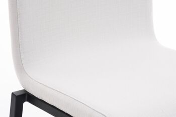 Tabouret de bar Avola tissu Flat B78 blanc 51x43x103 blanc Matière Métal noir mat 5
