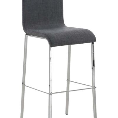 Tabouret de bar Avola tissu Flat C78 gris foncé 51x43x103 gris foncé Matière Métal chromé