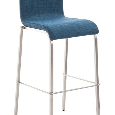 Barhocker Avola Stoff flach E78 blau 51x43x103 blau Material Edelstahl