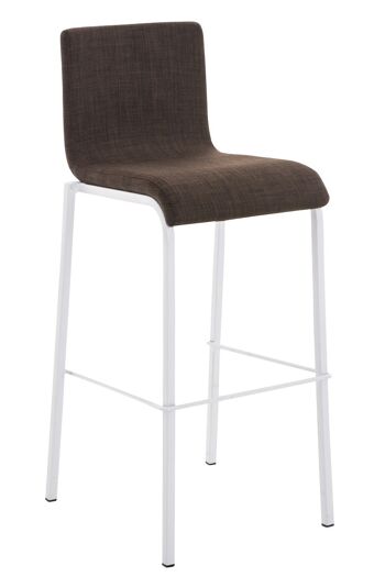 Tabouret de bar Avola tissu Flat L78 marron 51x43x103 marron Matière métal 1