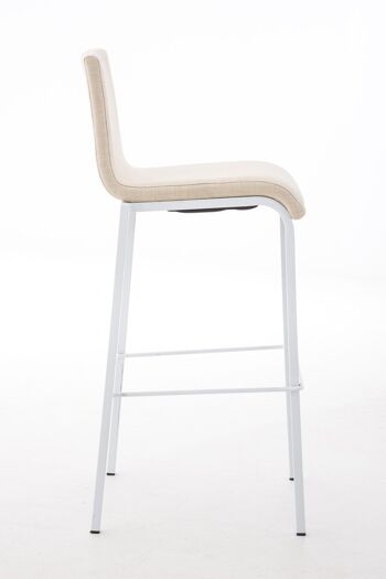 Tabouret de bar Avola tissu Flat W78 crème 51x43x103 crème Matière métal 2