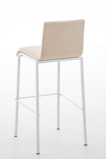 Tabouret de bar Avola tissu Flat W78 crème 51x43x103 crème Matière métal 3