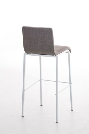 Tabouret de bar Avola tissu Flat L78 Gris 51x43x103 Gris Matière métal 3