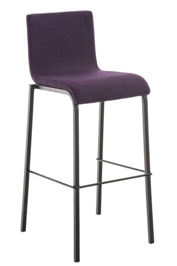 Tabouret de bar Avola tissu Flat B78 violet 51x43x103 violet Matière Métal noir mat 1