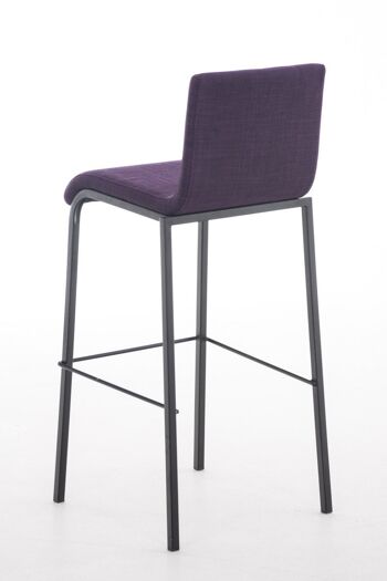 Tabouret de bar Avola tissu Flat B78 violet 51x43x103 violet Matière Métal noir mat 3