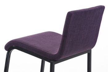 Tabouret de bar Avola tissu Flat B78 violet 51x43x103 violet Matière Métal noir mat 5