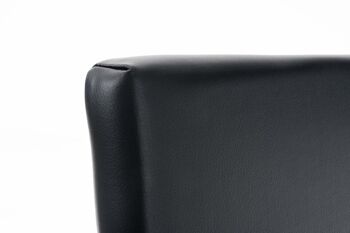 Tabouret de bar Arik noir 52x42x102 cuir artificiel noir acier inoxydable 3
