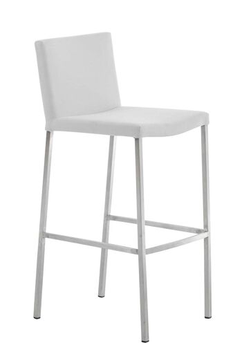 Tabouret de bar Arik FABRIC blanc 52x42x102 blanc Matériau acier inoxydable 1