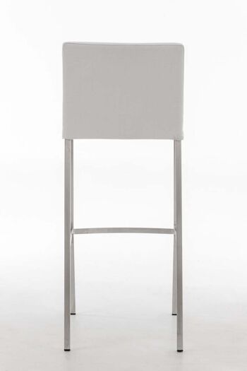 Tabouret de bar Arik FABRIC blanc 52x42x102 blanc Matériau acier inoxydable 4