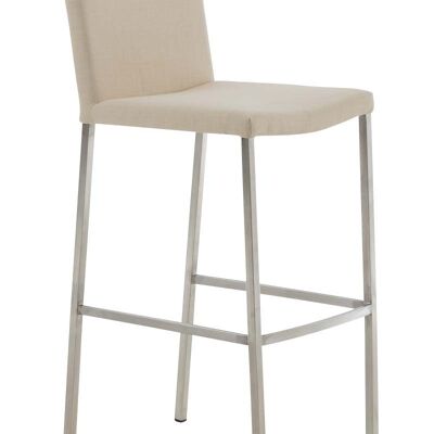 Tabouret de bar Arik FABRIC crème 52x42x102 crème Matériau acier inoxydable