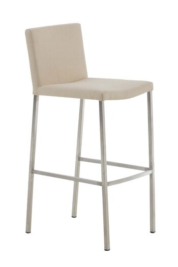 Tabouret de bar Arik FABRIC crème 52x42x102 crème Matériau acier inoxydable 1