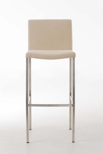 Tabouret de bar Arik FABRIC crème 52x42x102 crème Matériau acier inoxydable 2