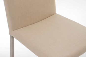 Tabouret de bar Arik FABRIC crème 52x42x102 crème Matériau acier inoxydable 6