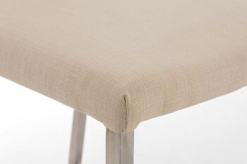 Tabouret de bar Arik FABRIC crème 52x42x102 crème Matériau acier inoxydable 7